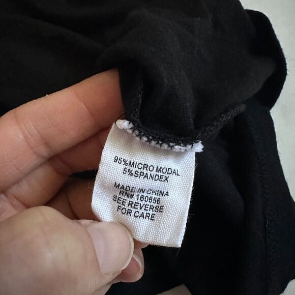 BRIT.NY Black Hamsa Evil Eye Boho Rhinestone Embellished T Shirt - Picture 4 of 4